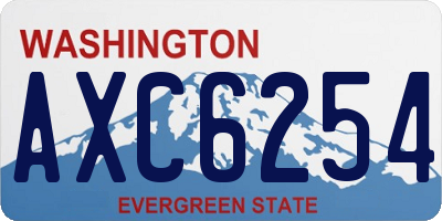 WA license plate AXC6254
