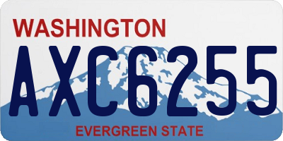 WA license plate AXC6255