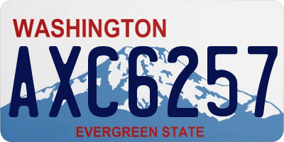 WA license plate AXC6257