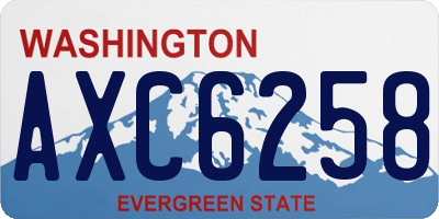 WA license plate AXC6258