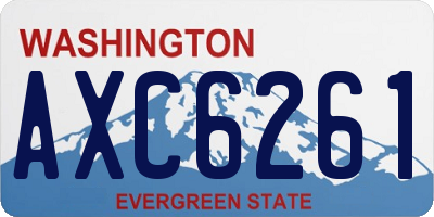 WA license plate AXC6261