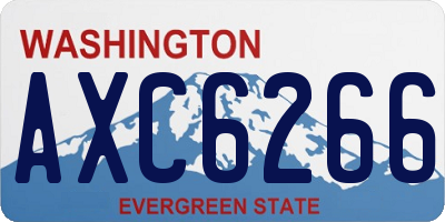 WA license plate AXC6266