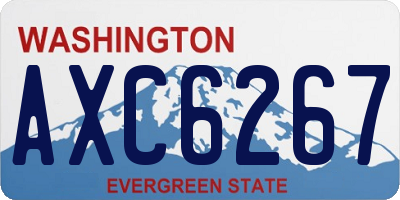 WA license plate AXC6267
