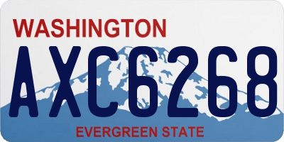WA license plate AXC6268