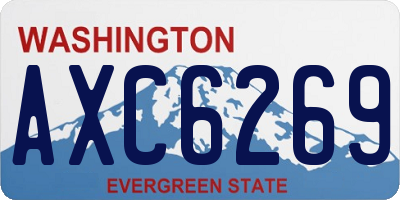 WA license plate AXC6269