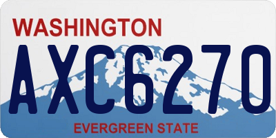WA license plate AXC6270