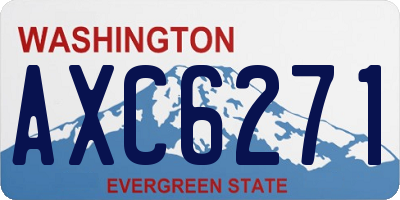 WA license plate AXC6271