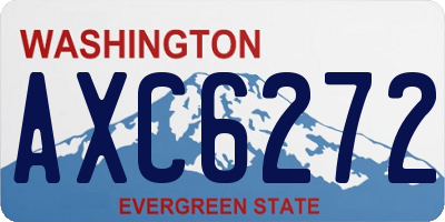 WA license plate AXC6272