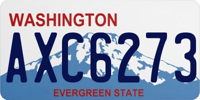 WA license plate AXC6273