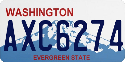 WA license plate AXC6274