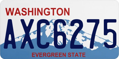 WA license plate AXC6275