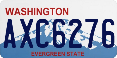 WA license plate AXC6276