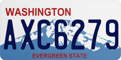 WA license plate AXC6279