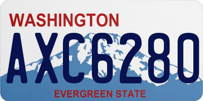 WA license plate AXC6280