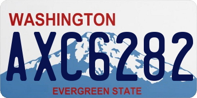 WA license plate AXC6282