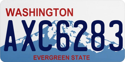 WA license plate AXC6283