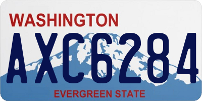 WA license plate AXC6284