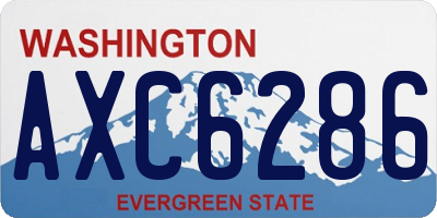 WA license plate AXC6286