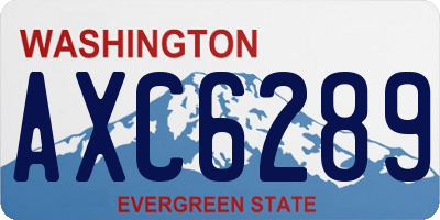 WA license plate AXC6289