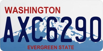 WA license plate AXC6290