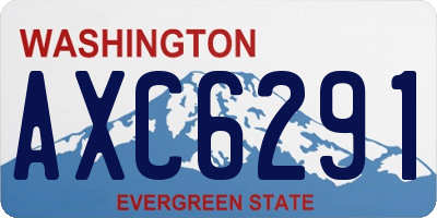 WA license plate AXC6291