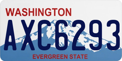 WA license plate AXC6293