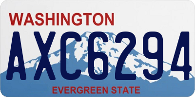 WA license plate AXC6294