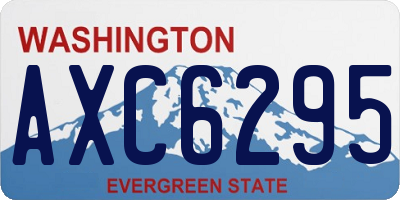 WA license plate AXC6295