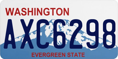 WA license plate AXC6298