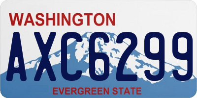 WA license plate AXC6299
