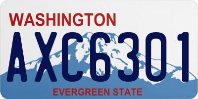 WA license plate AXC6301