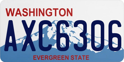 WA license plate AXC6306