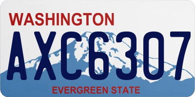 WA license plate AXC6307