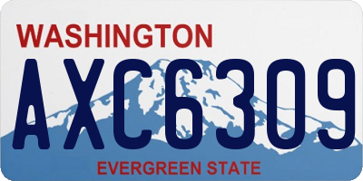 WA license plate AXC6309