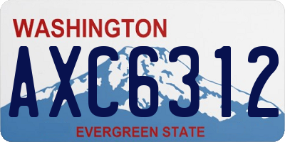 WA license plate AXC6312