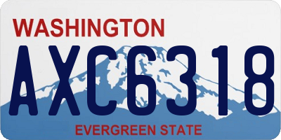 WA license plate AXC6318