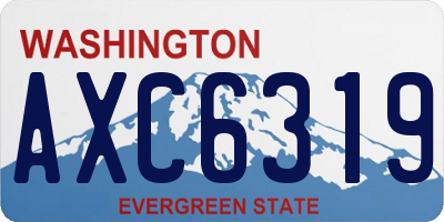 WA license plate AXC6319