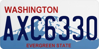 WA license plate AXC6330
