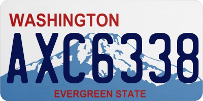 WA license plate AXC6338