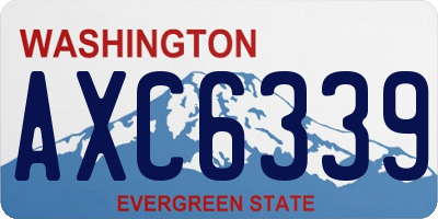 WA license plate AXC6339