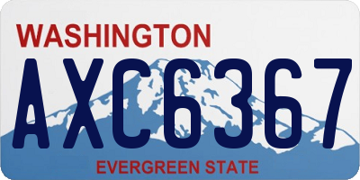 WA license plate AXC6367