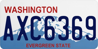 WA license plate AXC6369