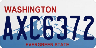 WA license plate AXC6372
