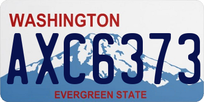 WA license plate AXC6373