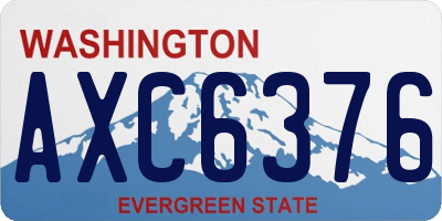 WA license plate AXC6376