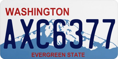 WA license plate AXC6377