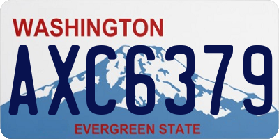 WA license plate AXC6379