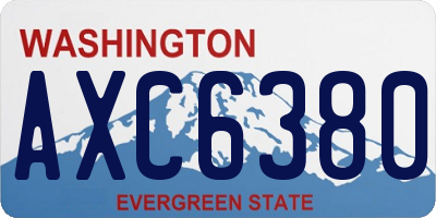 WA license plate AXC6380