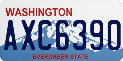 WA license plate AXC6390