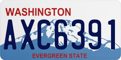 WA license plate AXC6391